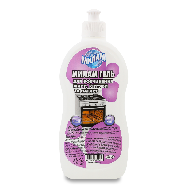 Гель д/чищення плит 500мл Мілам