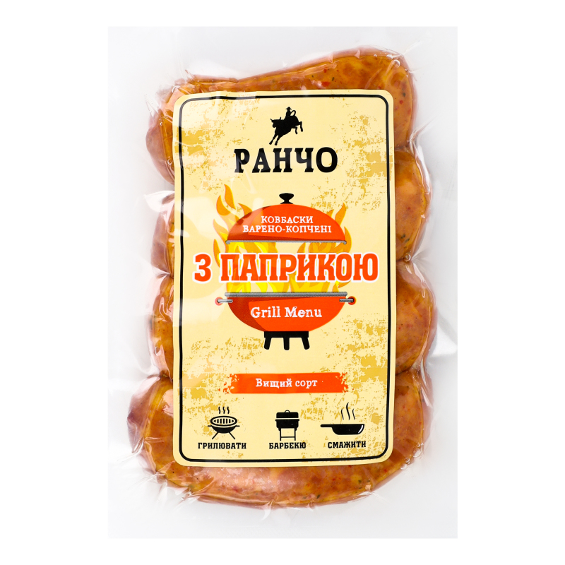 Ковбаски З паприкою Ранчо в/к в/с кг
