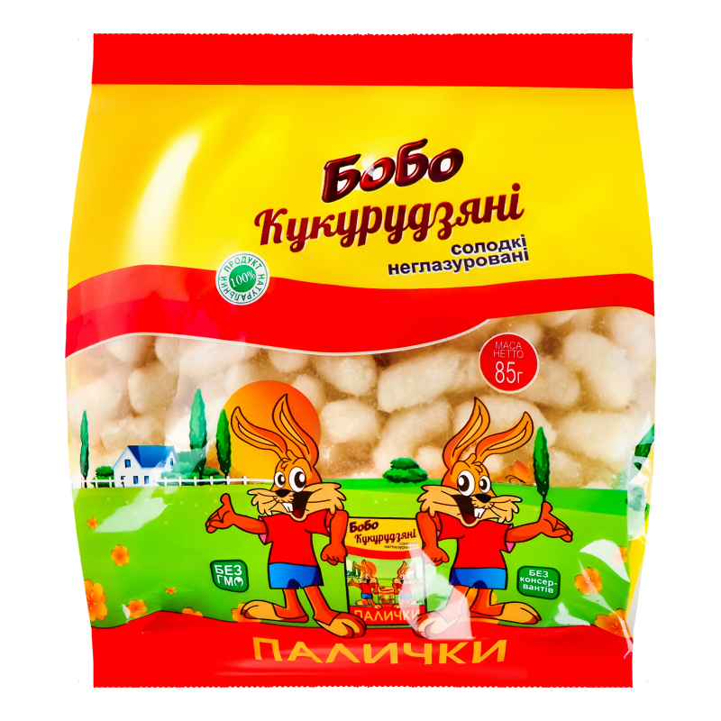 Палочки кукурузные сладкие неглазированные Бобо м/у 85г Бобо ...