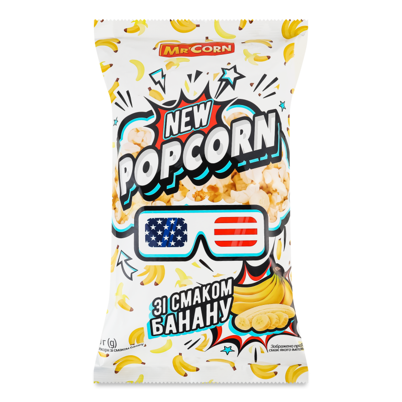 Попкорн з смаком банану 90г Mr’Corn