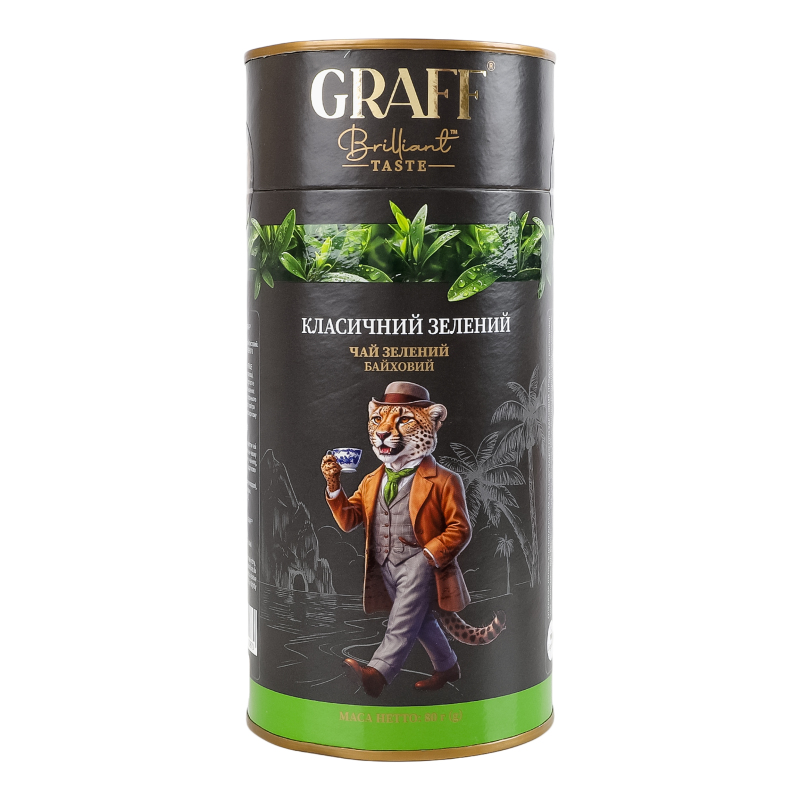 Чай зеленый байховый Классический зеленый Graff тубус 80г Graff ...
