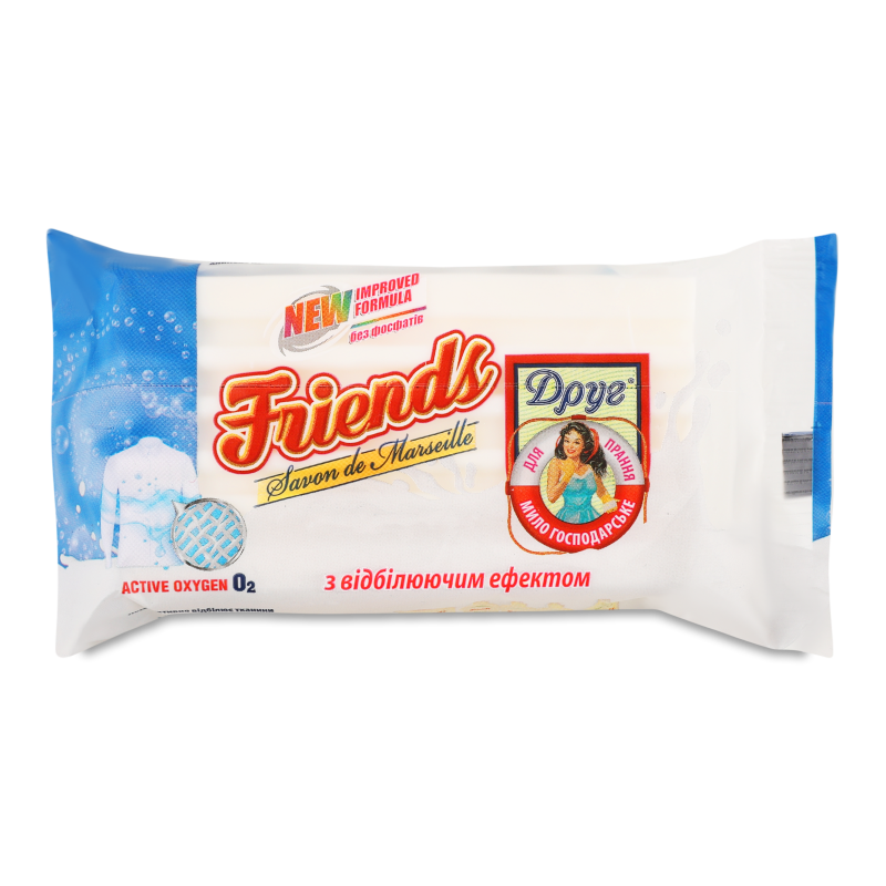 Мило господарче д/прання з відбілюючим ефектом 125г Друг