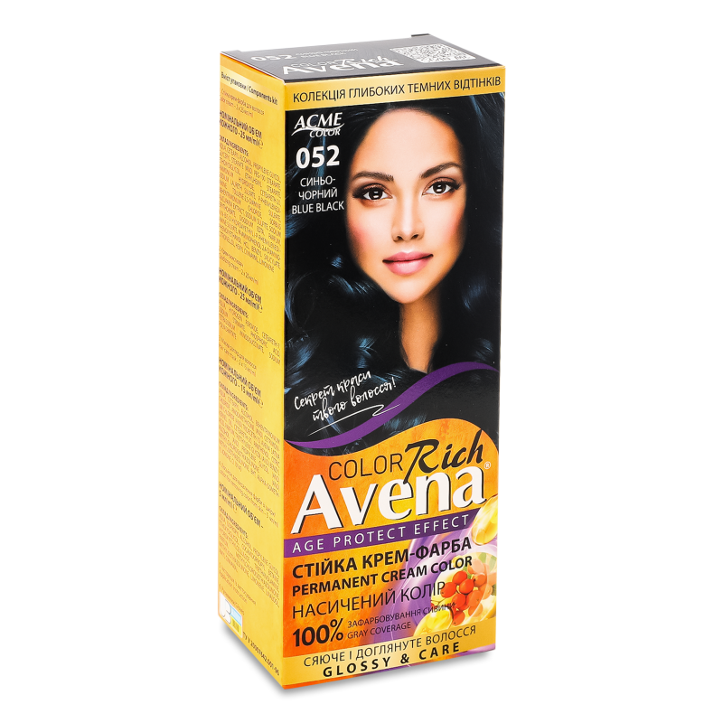 Крем-фарба д/волосся Колор Річ 052 синьо-чорний Авена