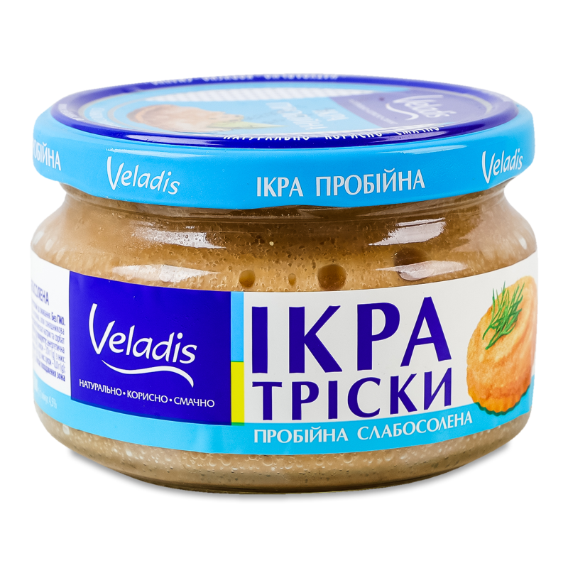 Ікра тріски пробiйна с/с 180г твіст/б Veladis