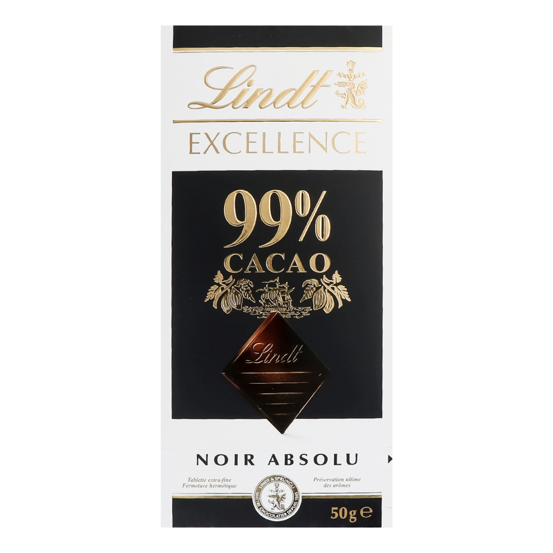 Шоколад 99% темный горький Excellence Lindt к/у 50г Lindt(3046920028721 ...