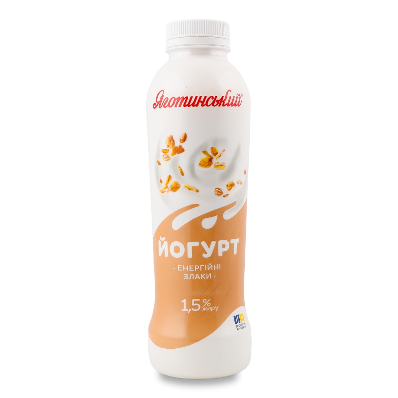 Йогурт питний з злаками 1,5% 520г пет Яготинський