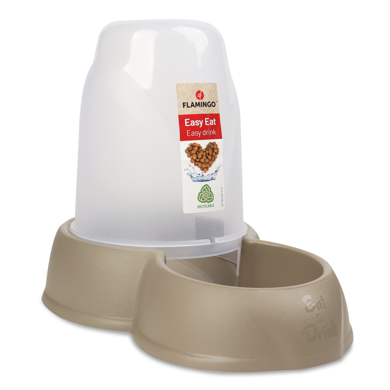 Диспенсер д/води та їжі Zena 1,6л автоматичний тауп Flamingo