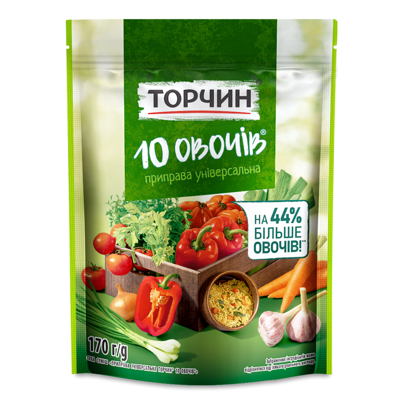 Приправа 10 овочів універсальна 170г Торчин