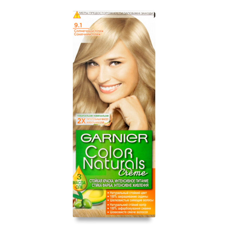 Крем-фарба д/волосся Колор Нейчералс 9.1 арт600422 Гарньє