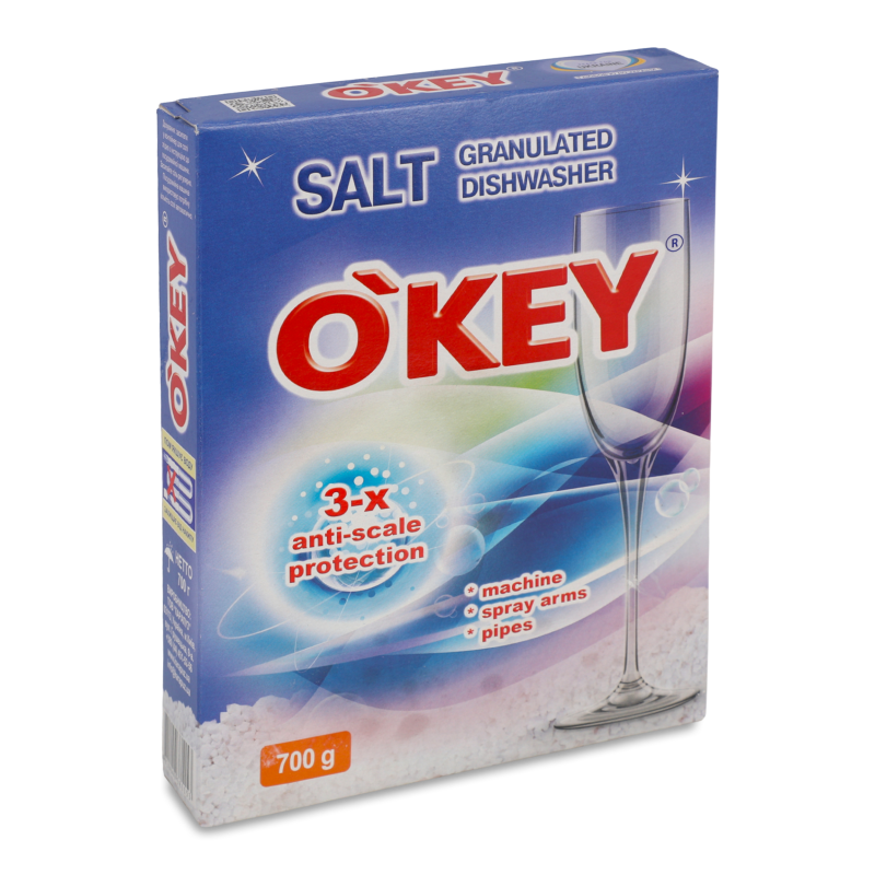 Сіль д/посудомийних машин гранульована 700г О”Кей