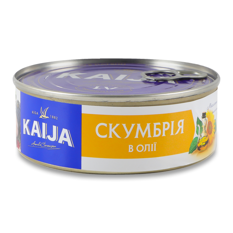 Скумбрія атлантична в олії 240г ж/б Kaija