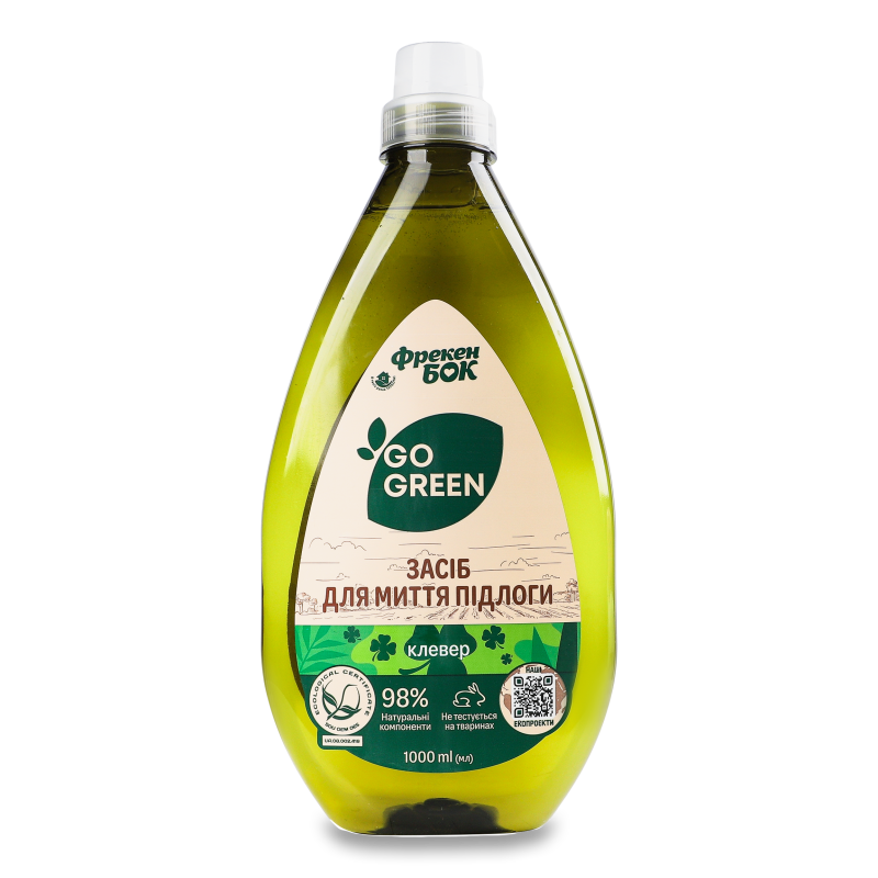 Засіб д/миття підлоги Go Green Клевер 1л Фрекен Бок