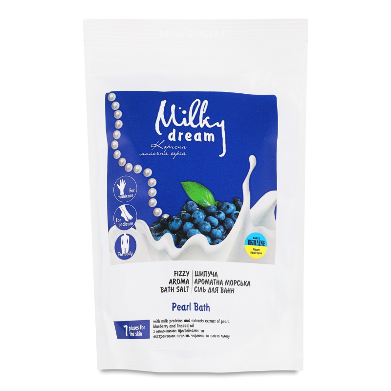 Сіль морська д/ванн Перлинна ванна шипуча 300г д/п Мілкі дрім