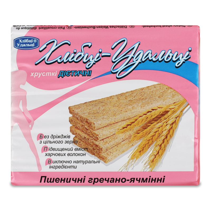 Хлібці пшенично-гречано ячмінні 100г Хлібці Удальці