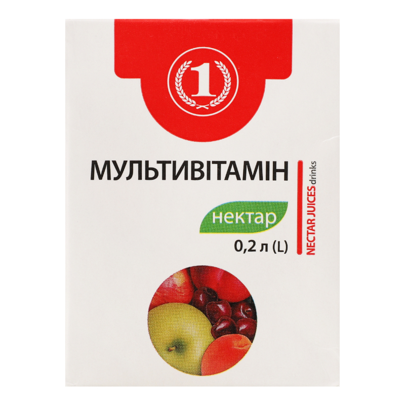 Нектар неосвітлений стерилізований Мультивітамін ТМ "1" т/п