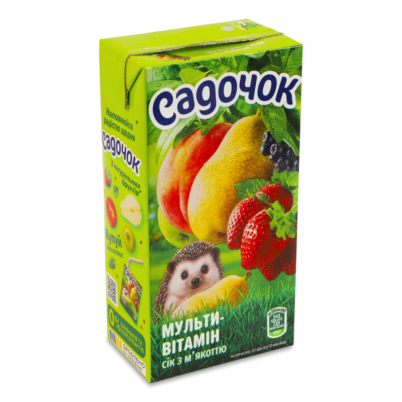 Сік Мультивітамін з м’якоттю 0,5л т/п Садочок