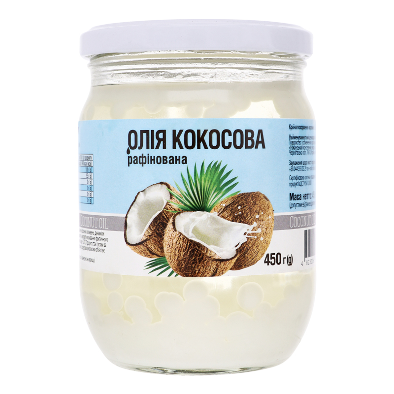 Масло кокосовое рафинированное Ніжинський консервний завод с/б 450г No ...