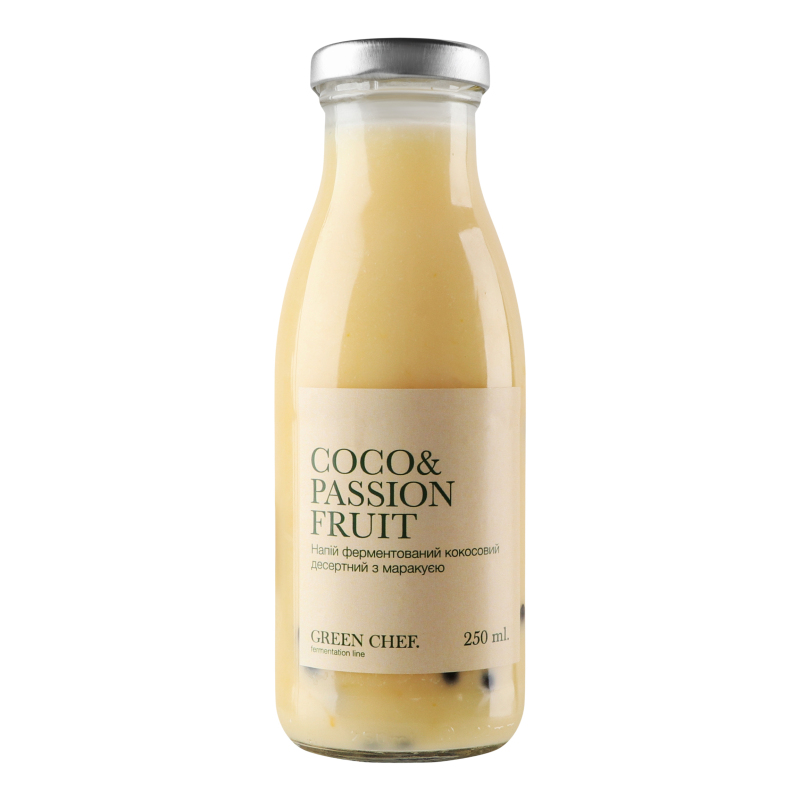 Напій ферментований кокосовий десертний з маракуєю Coco&Passion fruit Green Chef с/пл