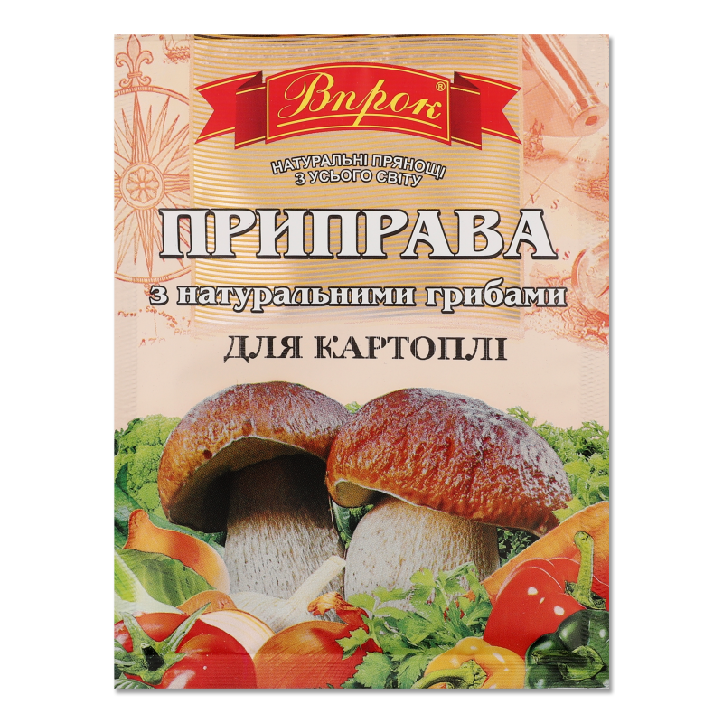 Приправа Для картоплі з натуральними грибами 30г Впрок