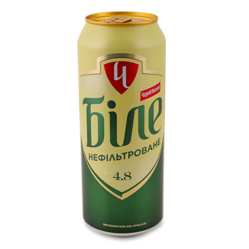 Пиво Біле 5% 0,5л ж/б Чернігівське