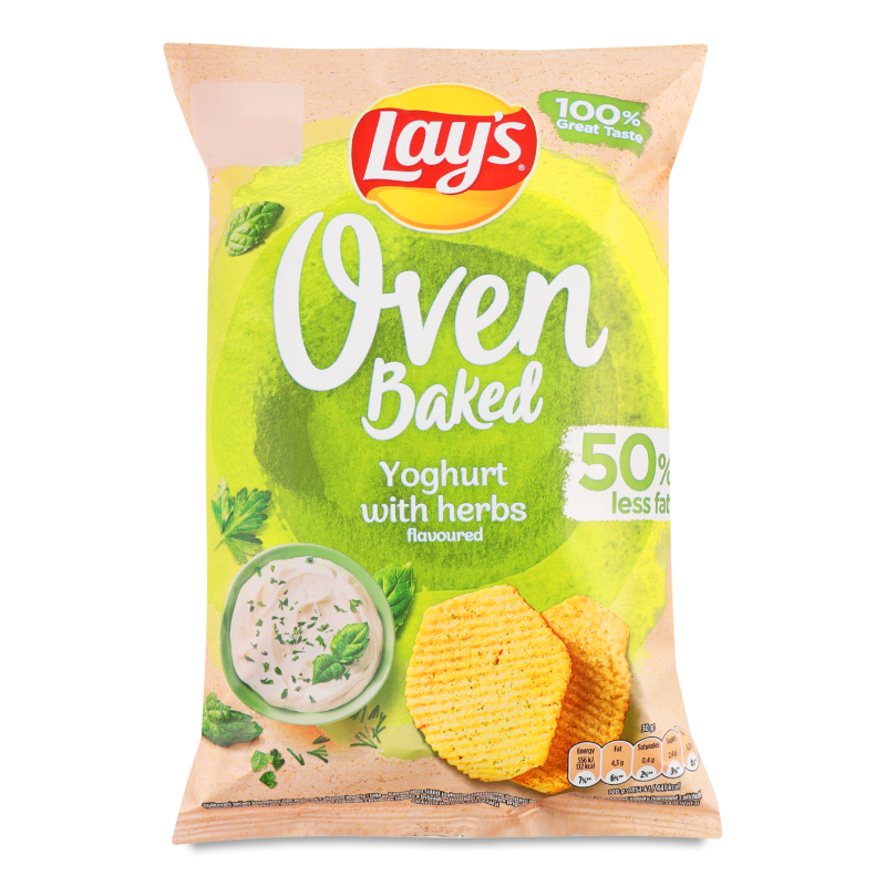 Чипси запечені з смаком йогурту з травами 110г Lay’s