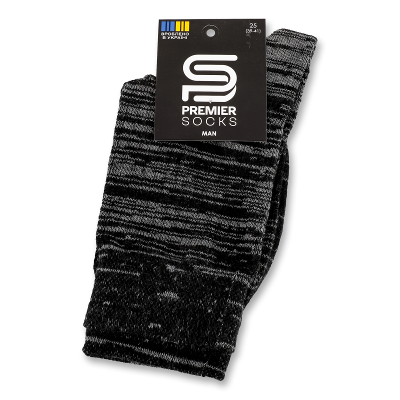 Шкарпетки чоловічі напіввовна меланж р.25 Premier Socks
