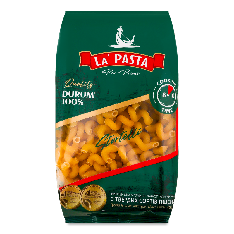 Вироби макаронні Ріжки 400г La’Pasta Per Primi