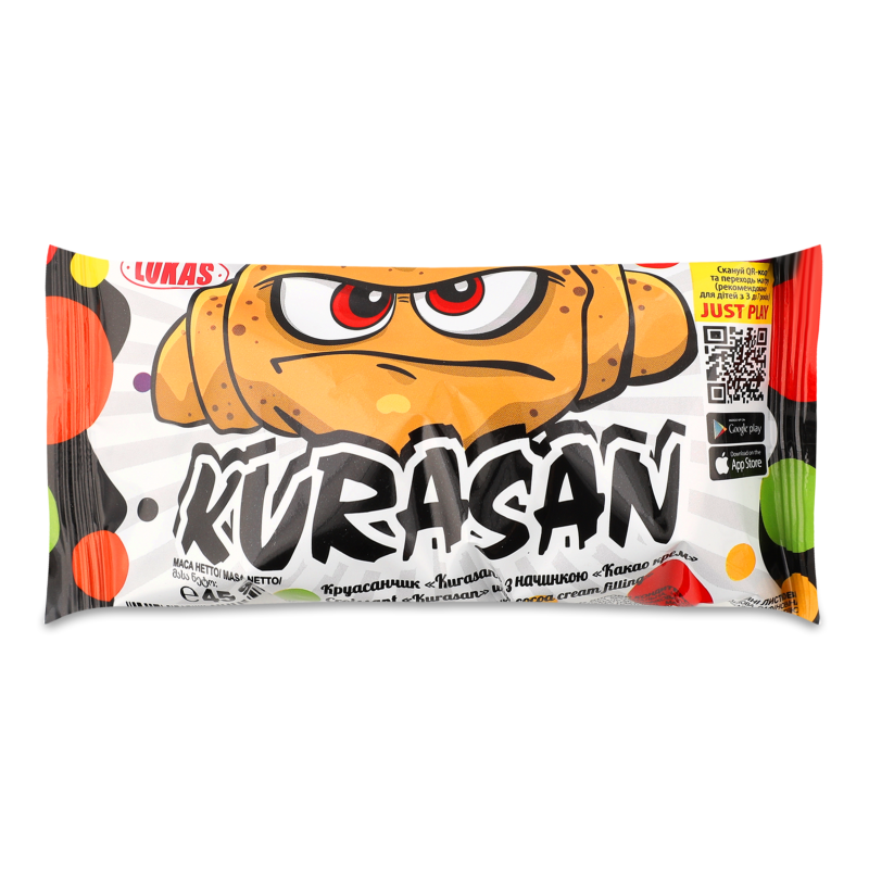 Круасанчик Kurasan з начинкою Какао крем 45г Lukas