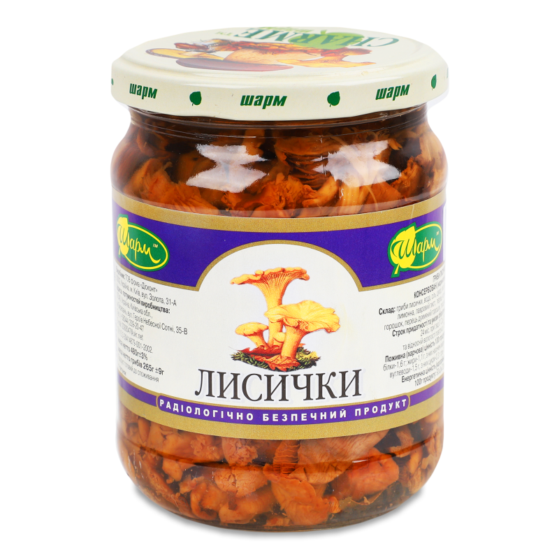 Лисички консервовані 480г Шарм