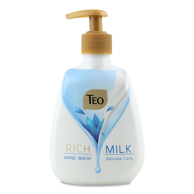 Мило рідке Rich Milk Delicate Care 400мл з дозатором Teo
