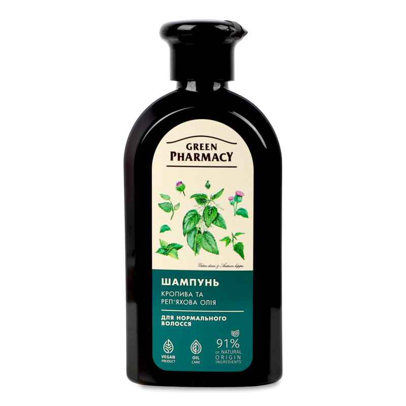 Шампунь Кропива двудомна 350мл Зелена аптека