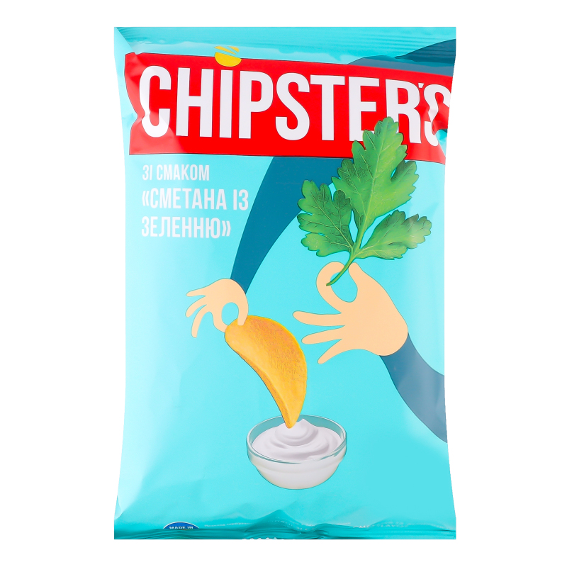 chip0704ページ Чипсы картофельные Сметана с зеленью Chipster's м/у 70г Chipster's