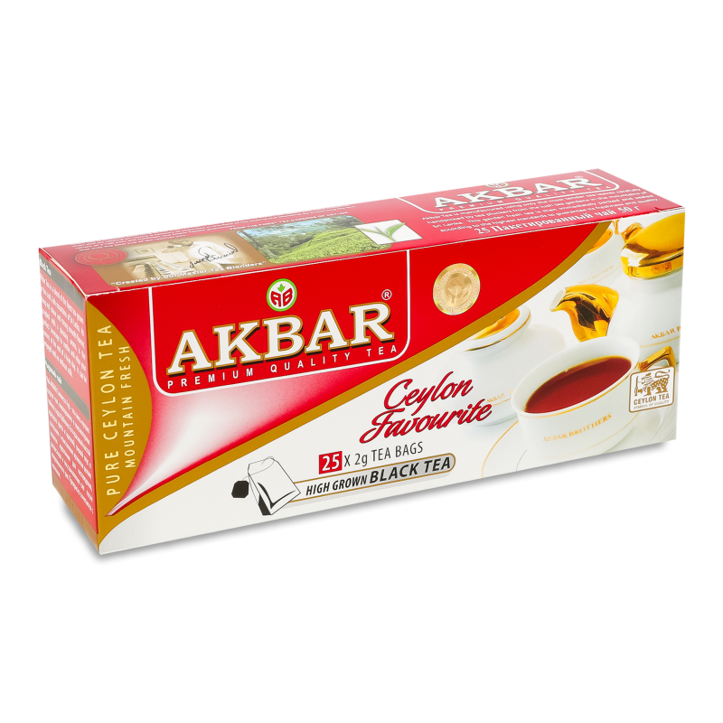 Чай Преміум чорний 25*2г з/я Акбар
