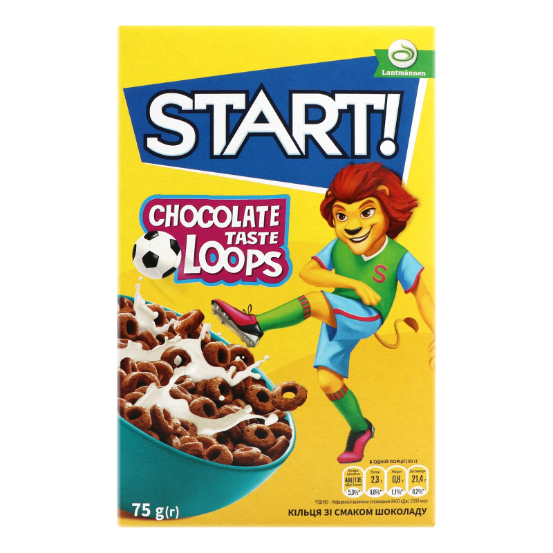 Сніданки сухі зернові Chocolate taste loops Start! к/у