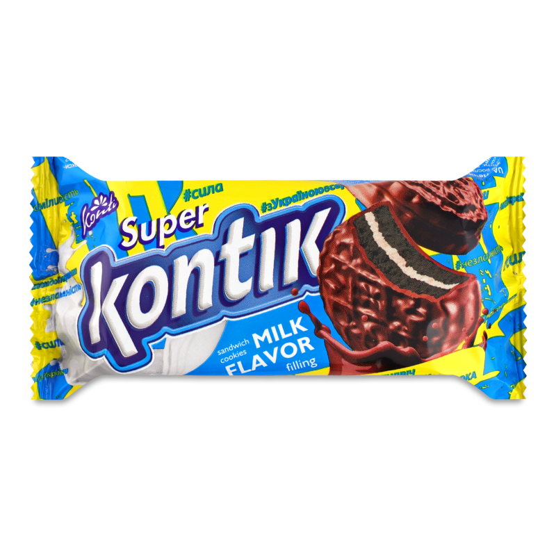 Печиво-сендвіч Супер Контік з смаком молока 90г Конті