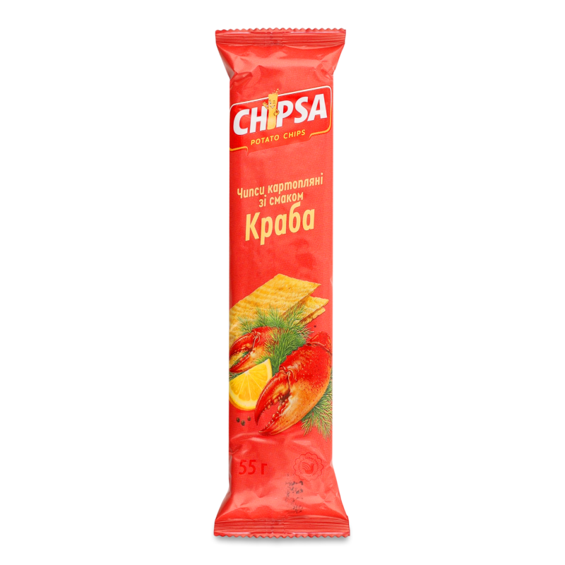 Чипси з смаком краба 55г Chipsa