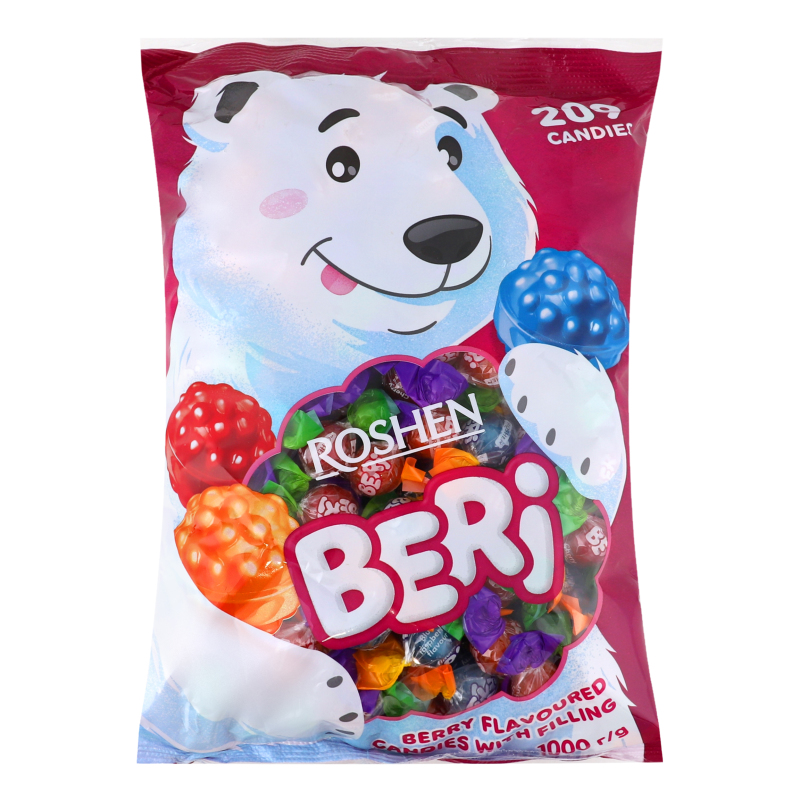 Карамель льодяникова з начинкою Beri Roshen кг