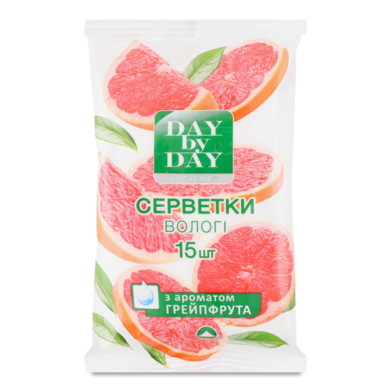 Серветки вологі Грейпфрут 15шт Day by Day