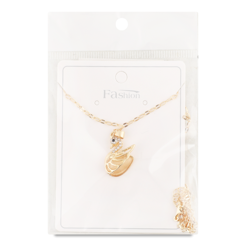 Ланцюжок жовтий метал з підвіскою 40см FHF1537