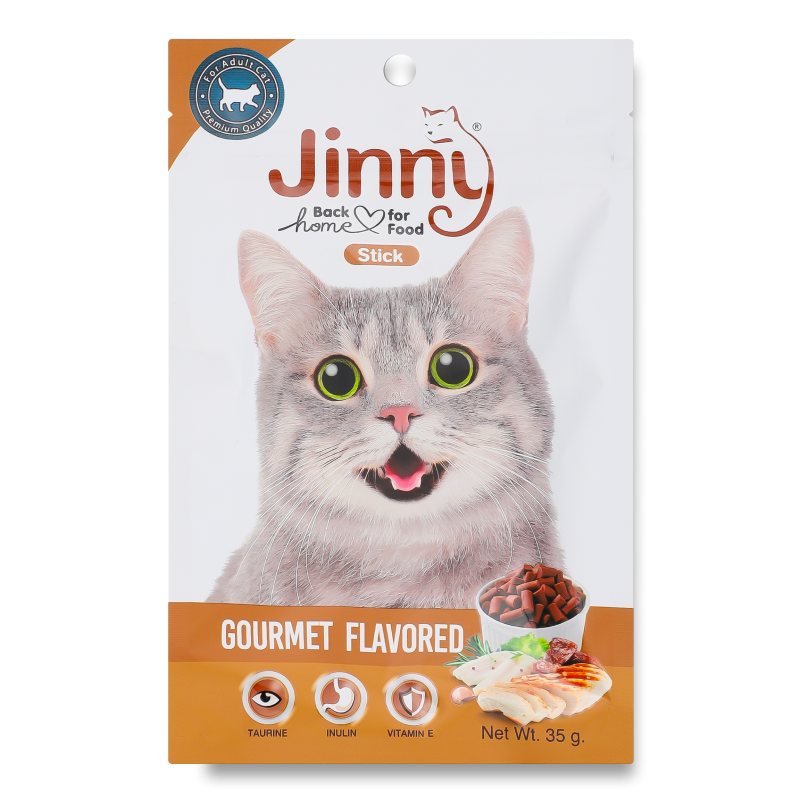 Ласощі д/котів Палички з смаком Гурман 35г Jinny