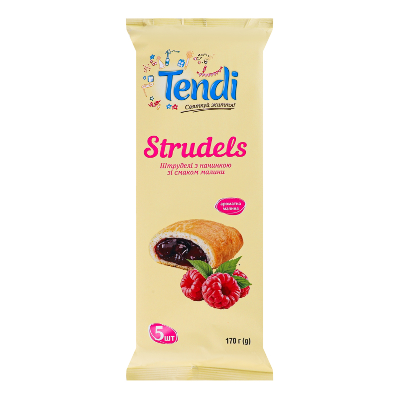 Штруделі з начинкою зі смаком малини Tendi м/у