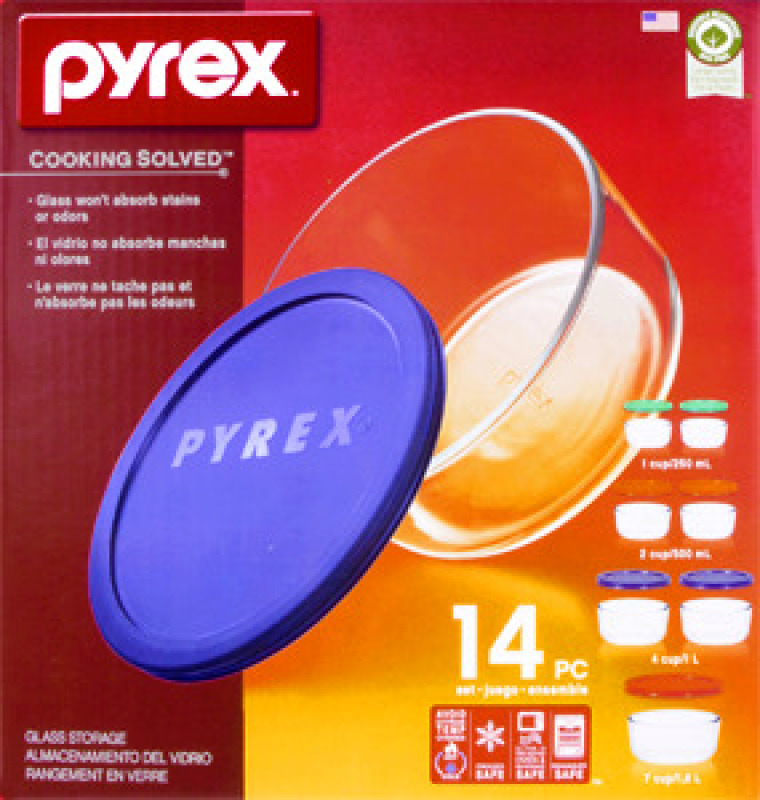 Pyrex 14 Piece Glass Storage Set Pyrex(71160050921): customers reviews ...