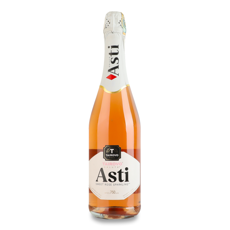 Вино ігристе Salute Asti рожеве солодке 10-13,5% 0,75л Tairovo Преміум