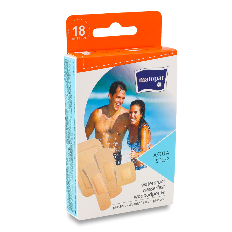 Пластир медичний Aqua Stop 18шт Matopat