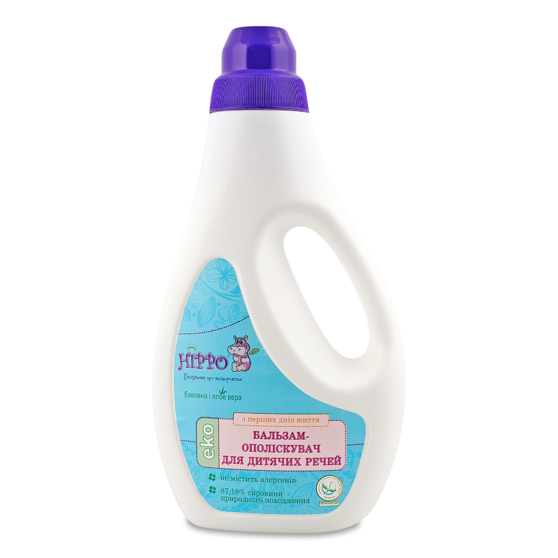 Бальзам-ополіскувач д/дитячих речей Еко Бавовна та алое 1000мл Хіппо