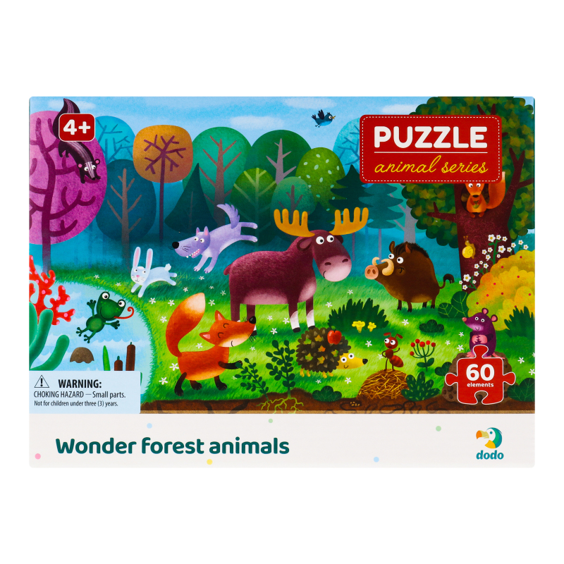 Пазл для детей от 4лет 32х23см №300375 Wonder forest animals
