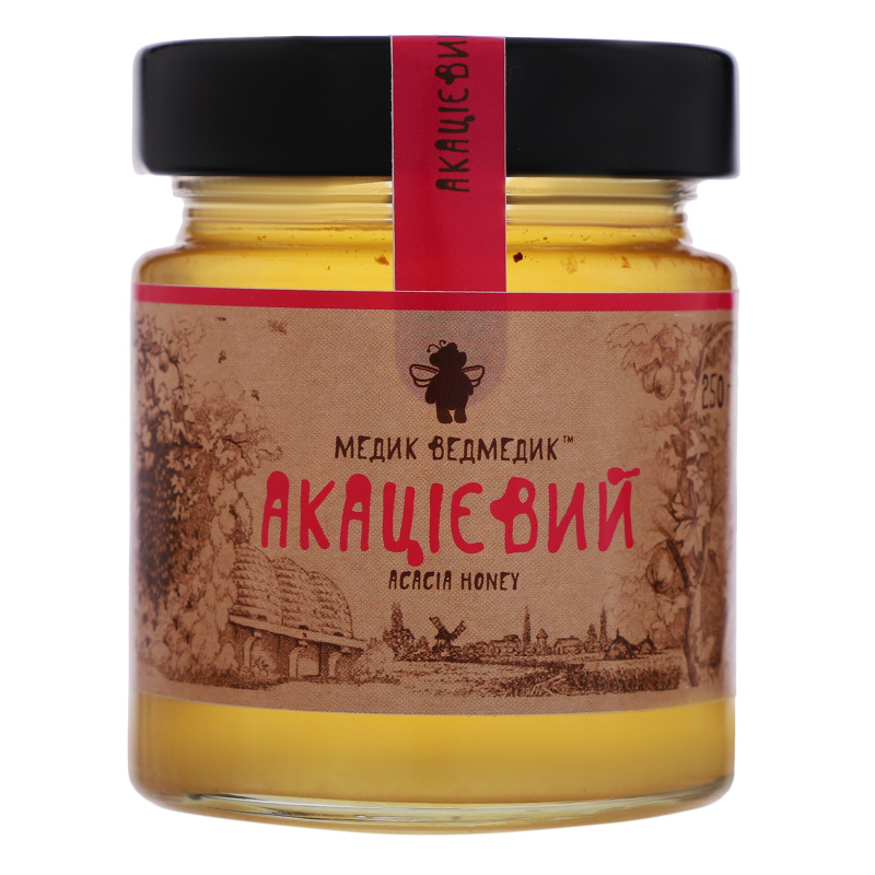 Мед акациевый Медик Ведмедик с/б 250г Медик Ведмедик(14820195680015 ...