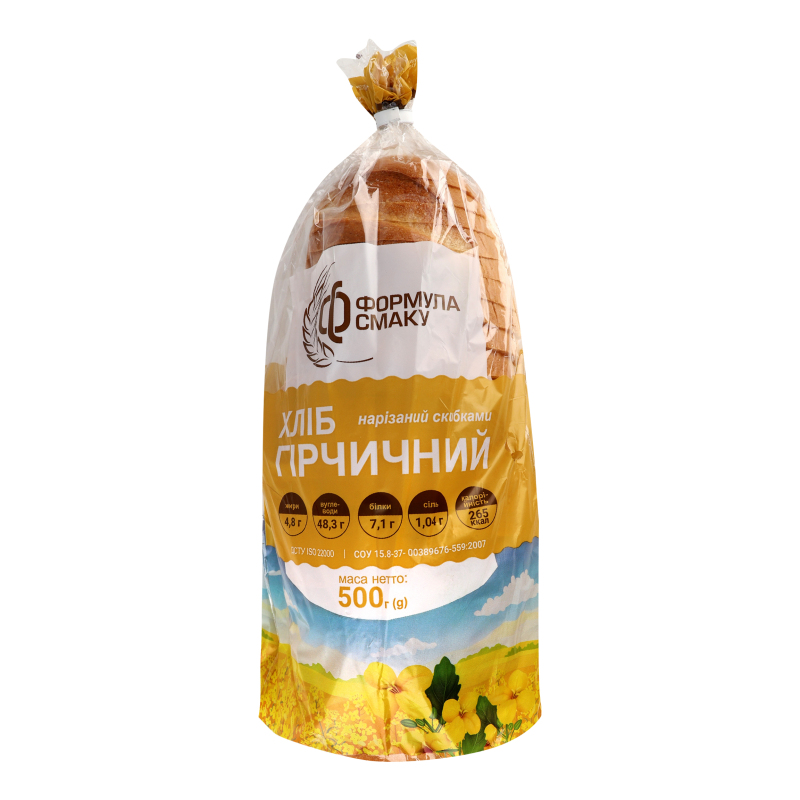 Хліб нарізний Гірчичний Формула смаку м/у