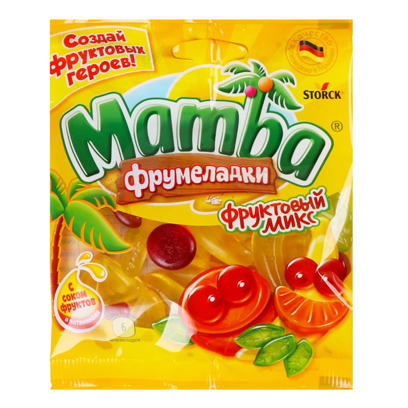 Мармелад жевательный Фруктовый микс Фрумеладки Mamba м/у 72г Mamba ...