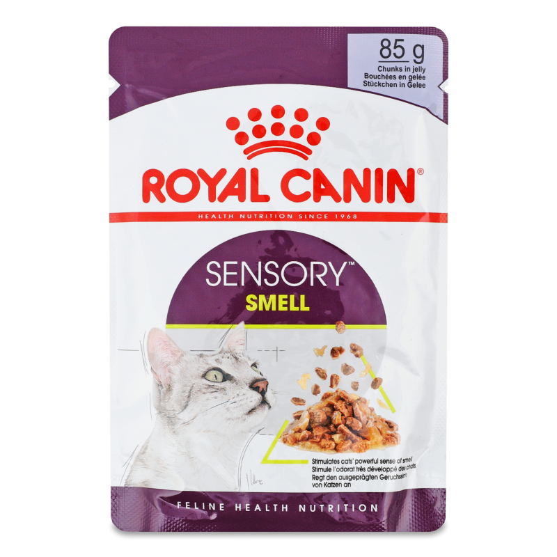 Корм д/дорослих котів Сенсорі Смелл шматочки в желе 85г пауч Роял Канін